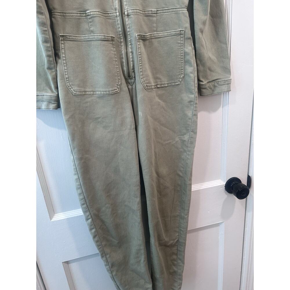 Free People Olive Utility Zip-Front Jumpsuit - Picture 11 of 16